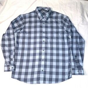 Travis Mathew Menswear Clothing Flannel Plaid Button Up Long Sleeve‎ Shirt Sz XL